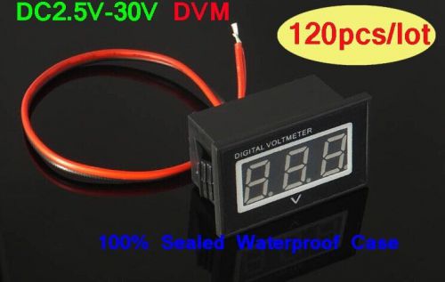 120PCS Sealing Waterproof Micro Volume DC 2.5V to 30V Led Digital Voltmeter