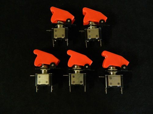 5 pack toggle switch on off rocker red led 12v 20 amp race nitrous ec-3015rd for sale