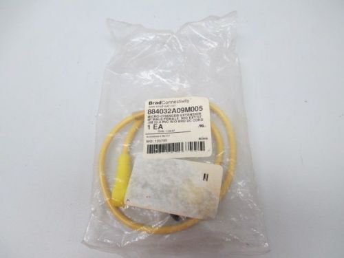 NEW WOODHEAD 884032A09M005 MICRO-CHANGE EXTENSION 4P MALE/FEMALE CABLE D258358