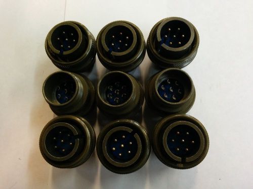 AMPHENOL INDUSTRIAL MS3106A14S-6P CONNECTOR PLUG SIZE 14S, 6POS (Lot of 9)