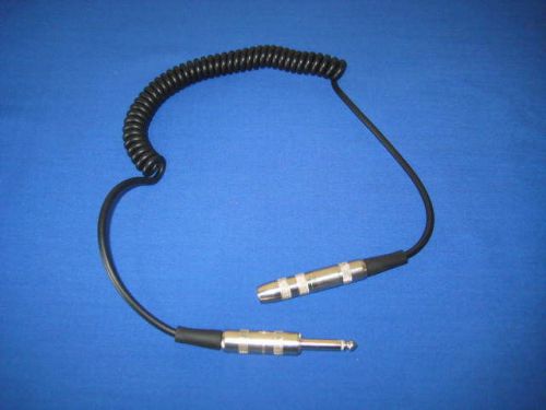 1 coil cord spiral curly w/ switchcraft mono plugs 22&#034; long  22awg  2 conductor for sale