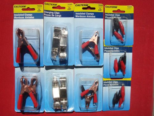 Calterm insulated battery charging clamps alligator clips 30-25-10amp 26 qty for sale
