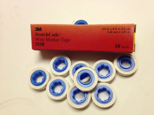 3M SCOTCH CODE WIRE TAPE SDR-0  NEW 10 ROLL PER BOX FREE AND FAST SHIPPING