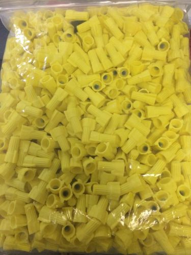 (500 pc) yellow p11 winged screw on wing wire nut connectors twist-on bag lot for sale