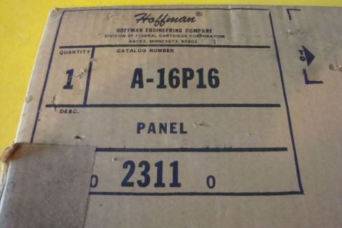 Hoffman A-16P16 Back Panel Never Used! No Reserve!