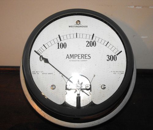 Old vtg westinghouse type ea style 938543 ac dc converter amperes electric meter for sale