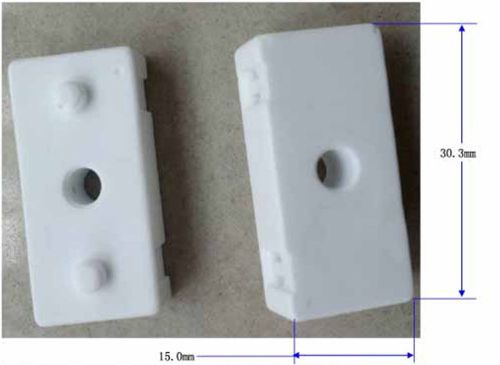 3.5G Ozone ceramic plate base ceramic connector resistivity: 1013 ?. Cm  x 2
