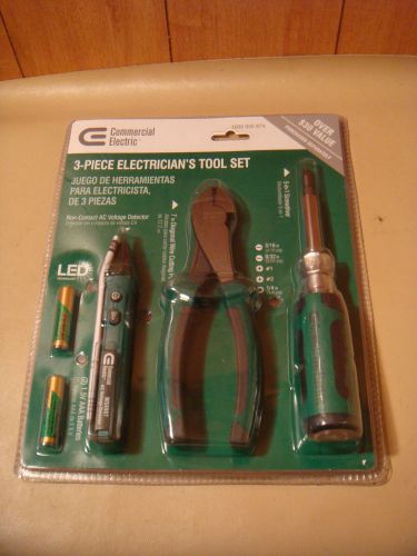 Commercial electric 3 tool set cutters screwdriver Non-contact voltage detector