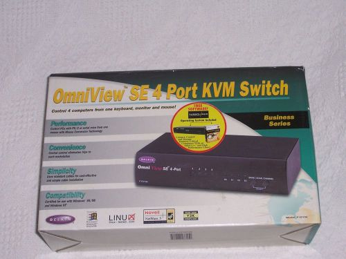 BELKIN OMNI-VIEW F1D104 SE 4-PORT KVM SWITCH with Power Adapter 9VDC, 600mA