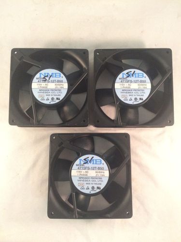 Lot of 3 Minebea CO, Ltd NMB 115VAC Cooling Fans 4715FS-12T-B50