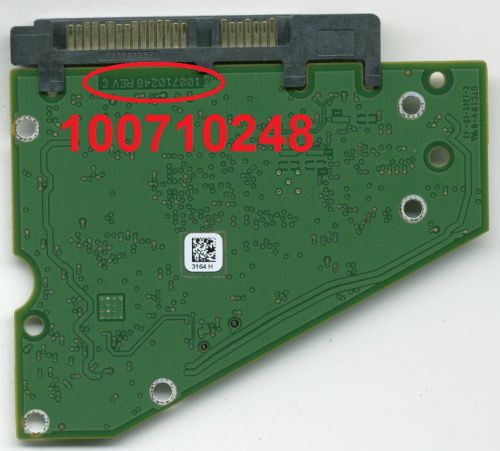 Pcb board for seagate st4000vn000 1h4168-505 sc43 100710248 rev c +fw for sale