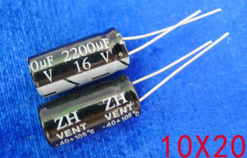50pcs  16v 2200uf l.esr motherboard capacitor 10x20mm new for sale