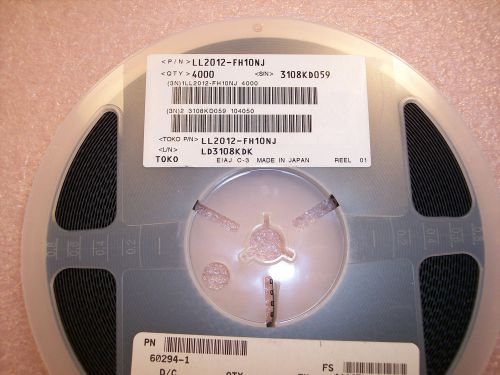 Qty (4,000)  ll2012-fh10nj toko 0805 10 nh smd ceramic inductors full reel for sale