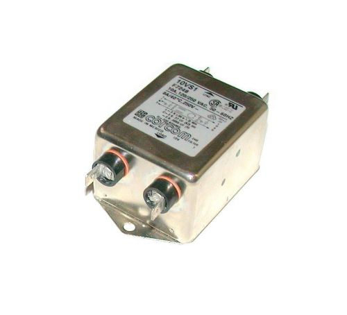 New single phase corcom emi power line filter 10 amp 120/250 vac model 10vs1 for sale