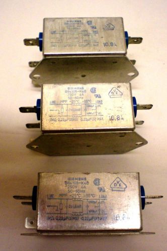 3 siemens electronic emi filters 4 amps, 120v/250v, 50-60hz,. for sale