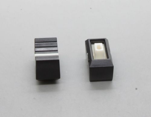 10 x Black Slide Potentiometer Mixer Fader Knob 21.5mmLx10mmW for 4mm Shaft