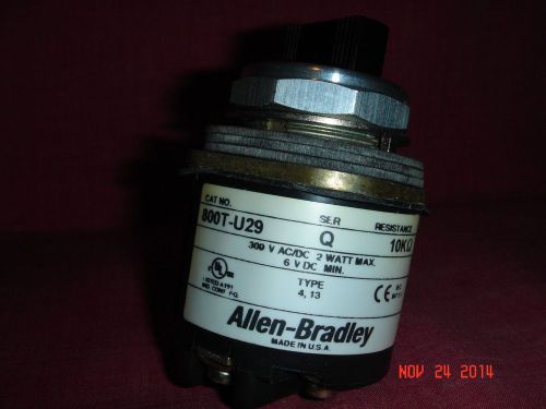 Allen Bradley 800T-U29 Potentiometer (New-Old Stock-No Box)