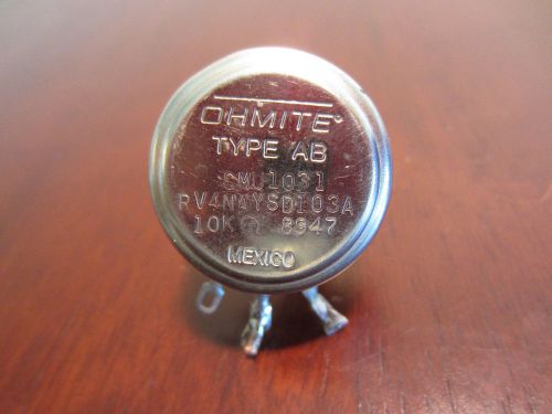 Ohmite Type AB CMU1031A 10k Ohms 8947 Potentiometer