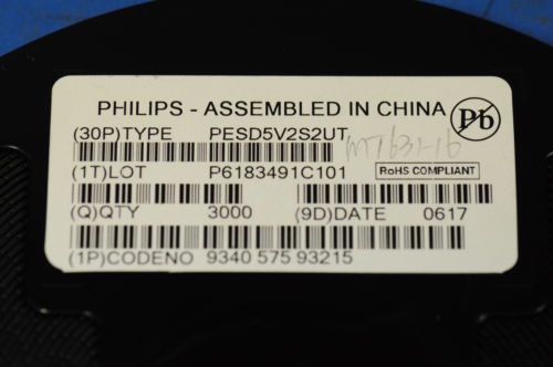 190-pcs diode/rectifier philips pesd5v2s2ut 5v2s2 for sale