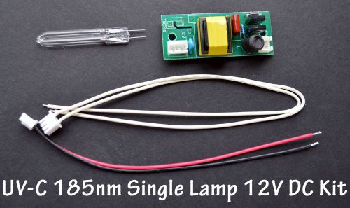 Uvc 185nm ozone generator u-shape 50mm x 8 x 50mm  single lamp bulb 12v dc kit for sale