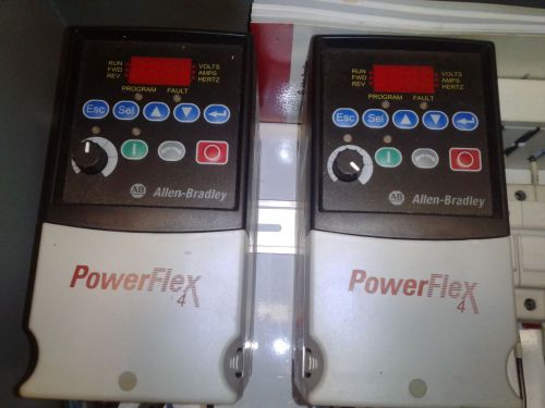 Allen bradley power flex 4 (2) drives in enclosure 22a-b4p5n104 for sale