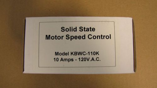 New KB Electronics AC Motor Fan Speed Control KBWC-110K 10 Amp Controller