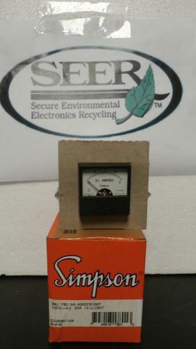 Simpson / meter , current 2 amp dc / 2121c / 17801 / analog panel dc volt meter for sale
