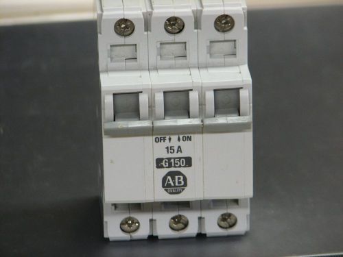 Allen bradley 1492-cb3 g150 circuit breaker 3 pole 15 amp for sale