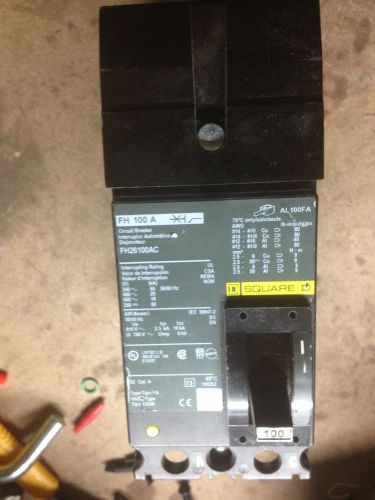 Square d fh26100ab 100a 600v 2p circuit breaker for sale