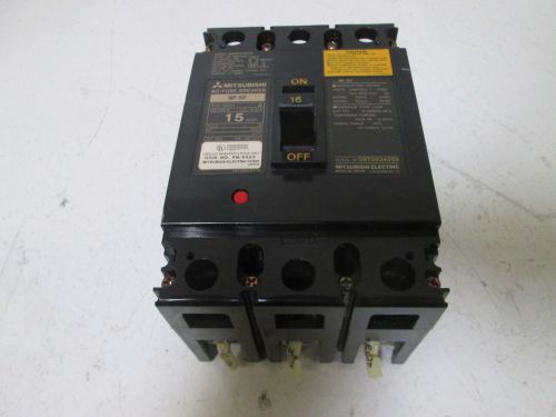Mitsubishi nf-sf 15 amp circuit breaker *used* for sale