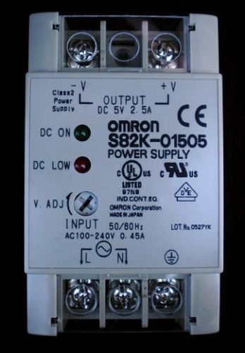 S82K-01505 Omron New In Box Power Supply S82K01505 NIB #9279 5 Volt 2.5 Amp