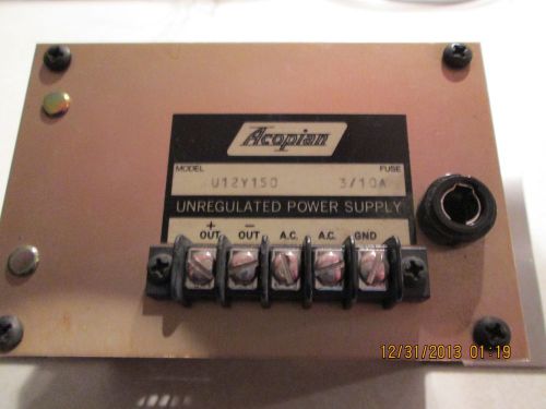 Acopian Model: U12Y150 Unregrulated Power Supply&lt; (USED)