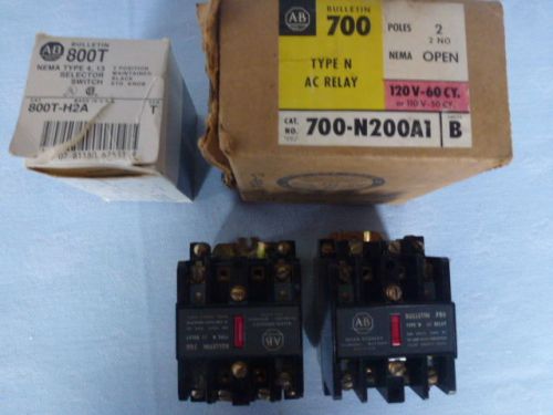 Allen bradley a.b. 700-n 200a1 relays 120-110 v coil - lot of 3 for sale