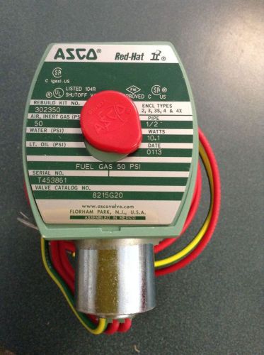 Asco solenoid valve, 8215g20,1/2&#034; thrd alum body,2 way,nc,120/60,nib for sale