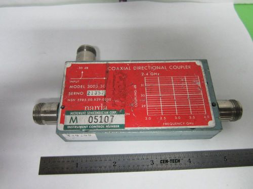 Narda directional coupler 3003-3c ghz  rf microwave frequency bin#f6-30 for sale