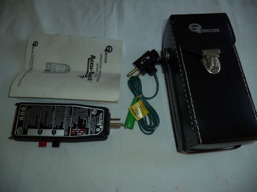 ECOS ACCU-TEST II C7106 GROUND TESTER WITH CASE, MANUAL, & WIRE