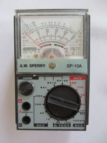 A.W. Sperry 15 Ranges Battery Tester Multimeter Model Number SP-10A