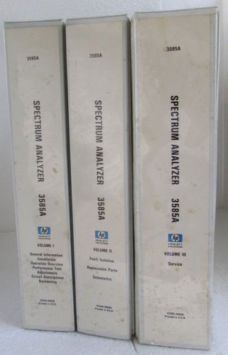 Hewlett packard spectrum analyzer 3585a service manuals vol. i, ii, &amp; iii for sale