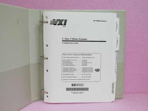 Agilent/HP Manual 75000 Series C, C-Size VXIbus Systems Configuration Guide