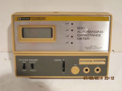 Bk precision/dynascan 830 autoranging capacitance meter 200pf to 20uf-free ship! for sale