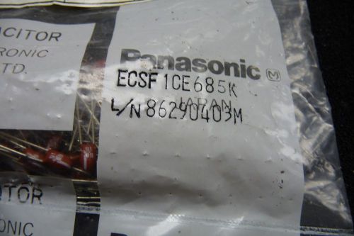 50 X Panasonic ECSF1CE685K 6.8uf 16v Tantalum Capacitor Radial Leads NOS