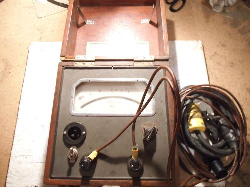 Vintage- record megohms meter in wodden box for sale
