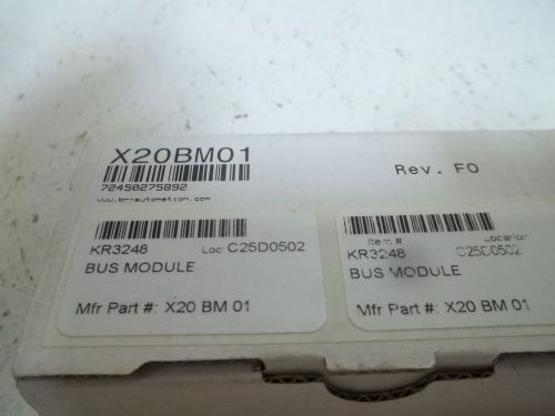 B &amp; R X20-BM-01 BUS MODULE *NEW IN A BOX*