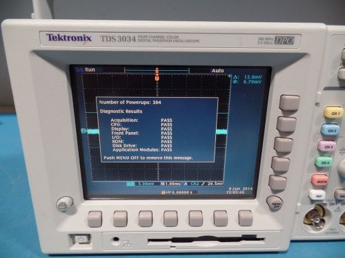 Tektronix tds3034 digital phosphor oscilloscope 300 mhz 2.5 gs/s tds 3fft/ 3trg for sale