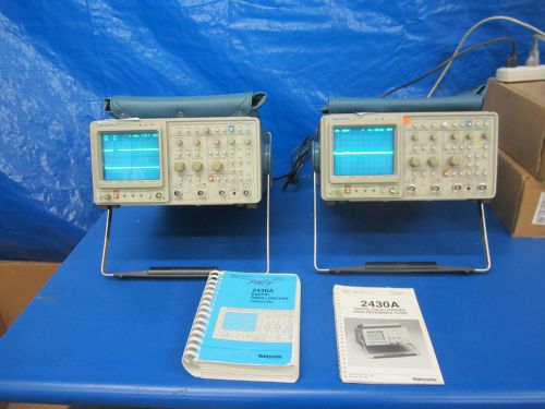 (2) tektronix 2430a digital oscilloscopes &#034;parts&#034; - rack 14* for sale