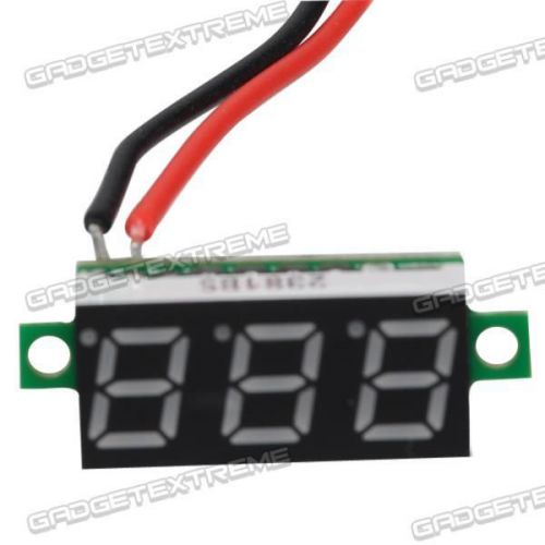 2 wire 0.28inch 2.5-30v dc voltage testor voltmeter 3bits digital display red for sale