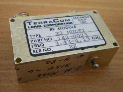 Loral TerraCom RF Module Frequency Multi x2  3.43- 4.13 GHz 142-0023 SMA
