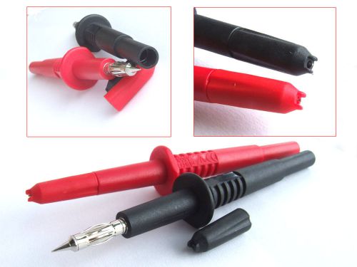 4pcs ac 1000v 4mm banana plug multimeter pen cable piercing needle test probes for sale