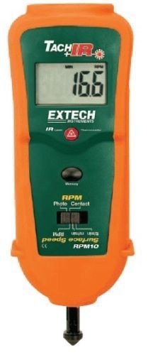 Extech rpm10 tachometer + infrared thermometer for sale
