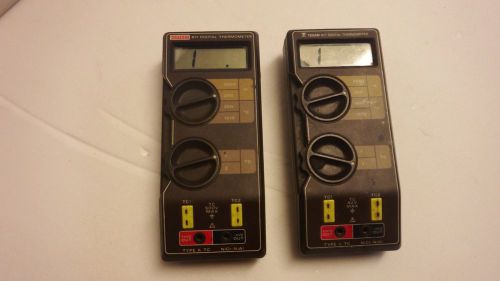 LOT OF 2 KEITHLEY AND TEGAM 871 HANDHELD DIGITAL THERMOMETER TYPE K THERMOCOUPLE